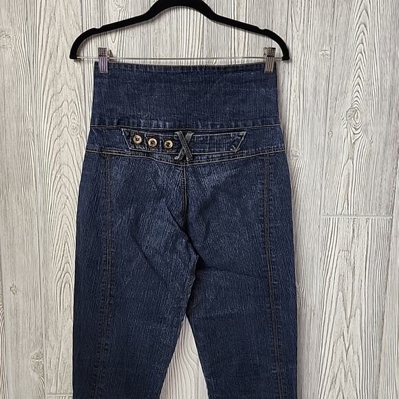 Younique High Waist Sailor Jeans Retro Look Juniors Size 9 - Picture 5 of 12